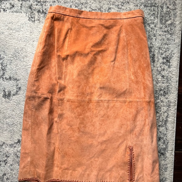 Vintage Terry Lewis 100% Leather Skirt Size 12 - Picture 3 of 11